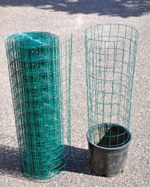 Как посадить вертикальную клумбу с петунией. Из металлической сетки и садовой пленки