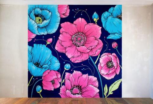 Цветы на стене декор. Цветы на стене — советы по применению цветов в дизайне интерьера. Красивые сочетания и интересные варианты оформления (85 фото + видео)