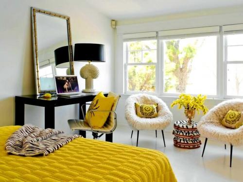 Светло желтые стены в интерьере. Сочетание желтого цвета с другими цветами в интерьере