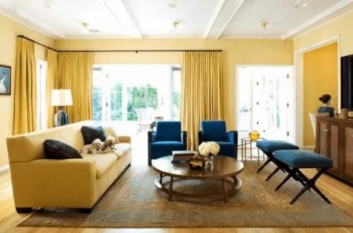 С каким цветом сочетается желтый в интерьере. Сочетание желтого цвета в интерьере с другими цветами