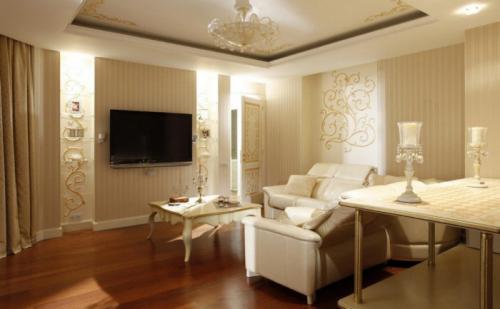 Как украсить стену в гостинной. Отделка стен гостиной: современные и красивые идеи