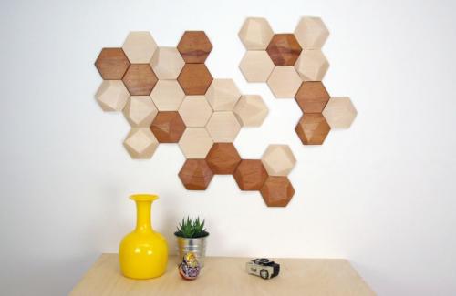 Декор стен своими руками из подручных средств. Обои-шестигранники своими руками