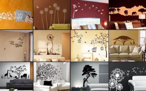 Узоры на стене своими руками. Особенности декора стен трафаретами