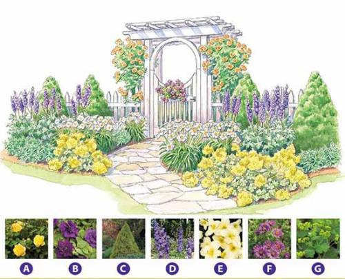 Схемы клумб для начинающих. Как сделать красивую клумбу: 15 схем для цветника